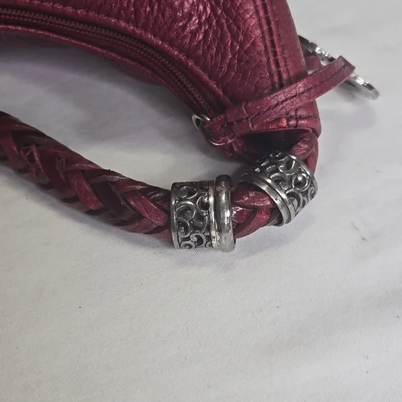 Brighton Metallic Dark Red Shoulder Bag - Picture 8 of 10